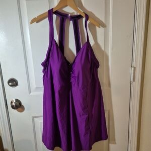 Avenue Purple Womens Bathing Suit Size 26